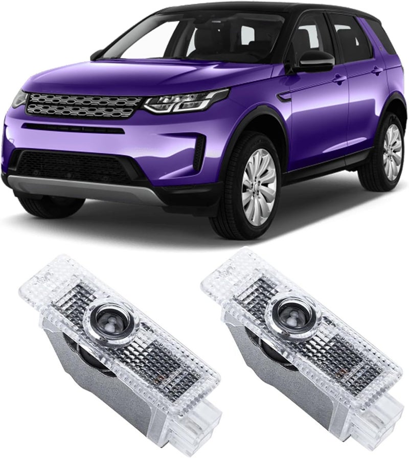TFSOTLY 2 Pcs Never Fade Door Light Logo, Projection Ghost Shadow Welcome Puddle Light Compatible with Range Rover Discovery Freelander Evoque LR2 3 4 Sport Accessories (Green) - Image 1